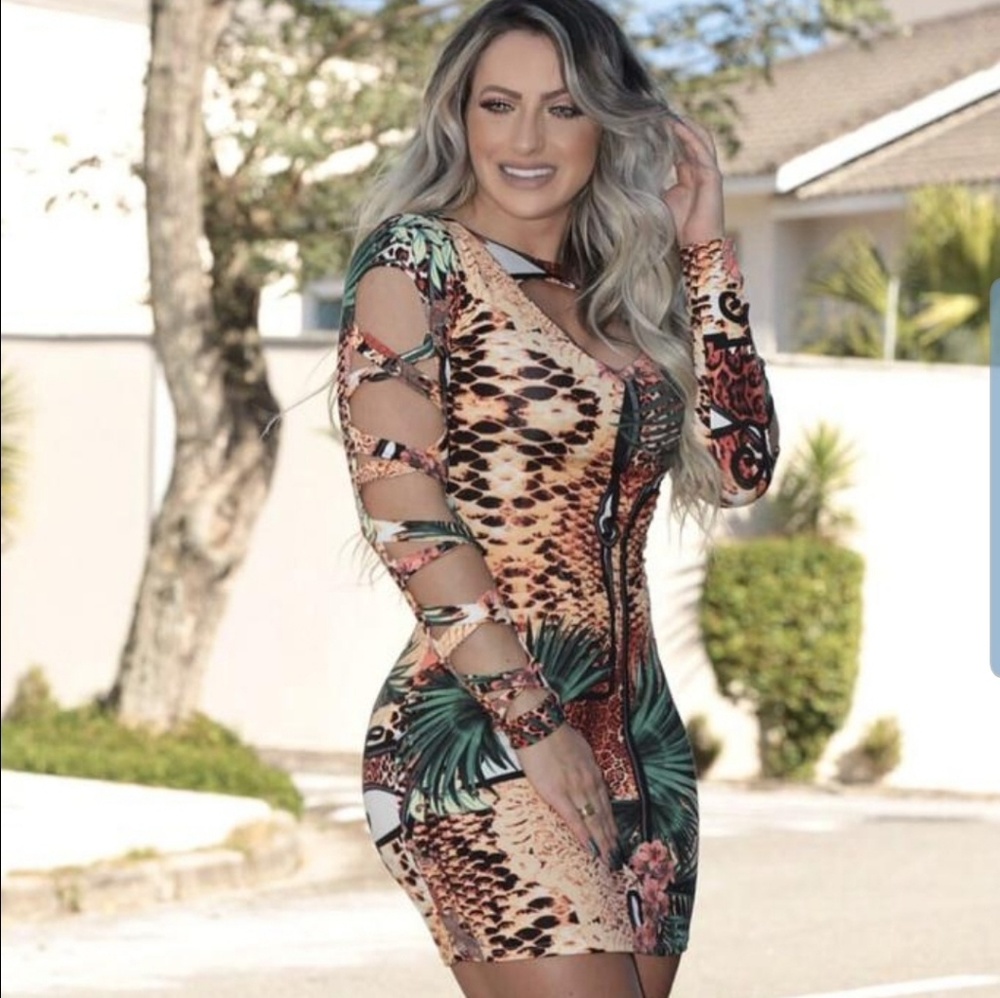 Women Dress (cobra - chains - black)